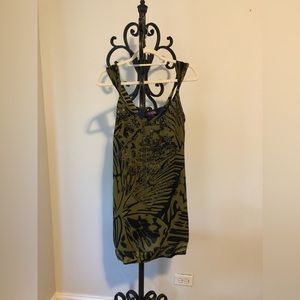 Fun beaded cocktail dress with flower pattern